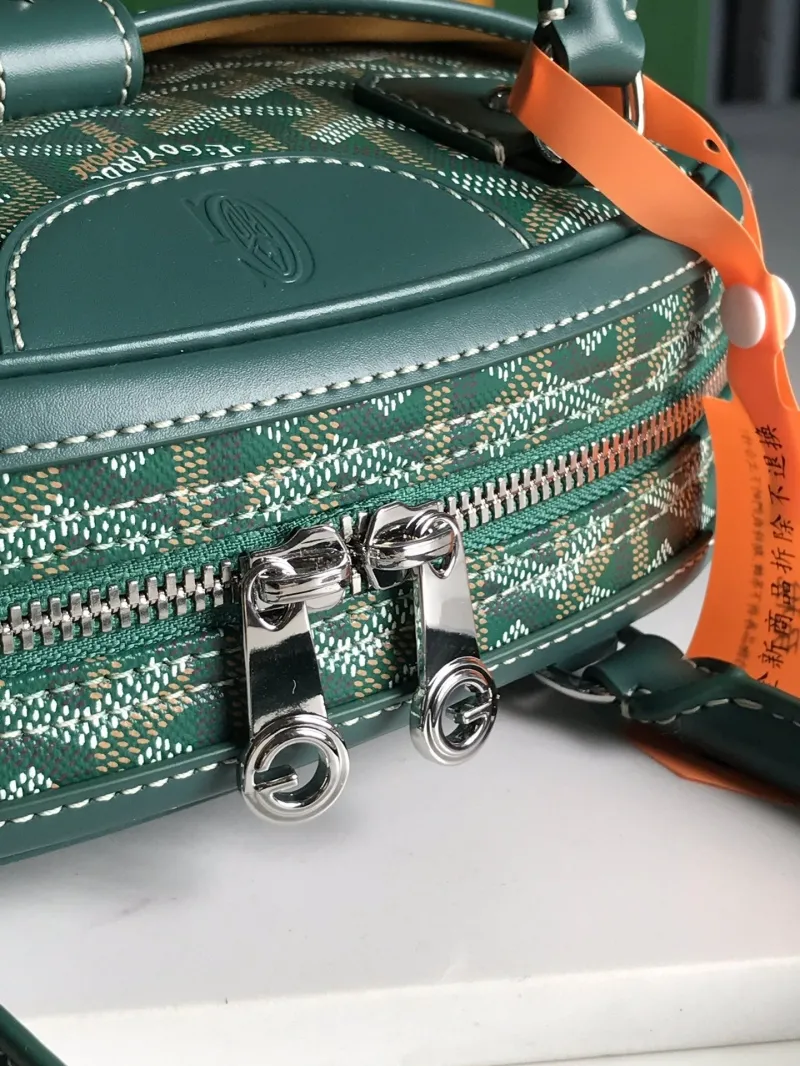 Goyard Green Top Handle Handbag - Image 6