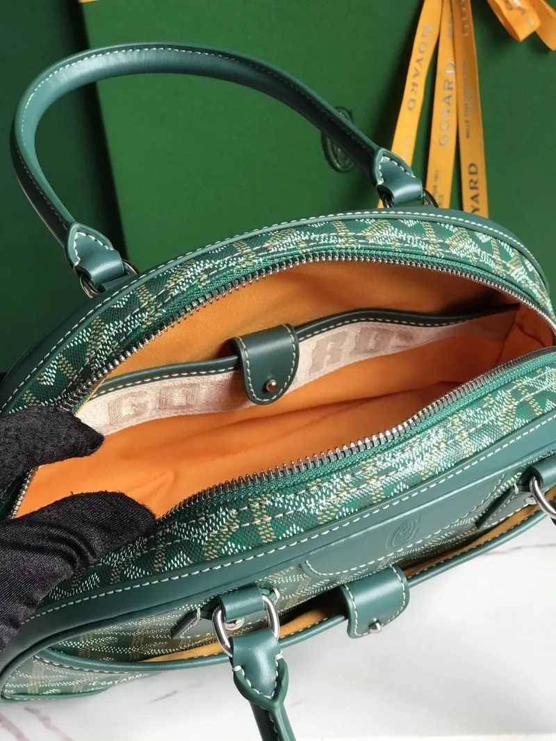 Goyard Green Top Handle Handbag - Image 9