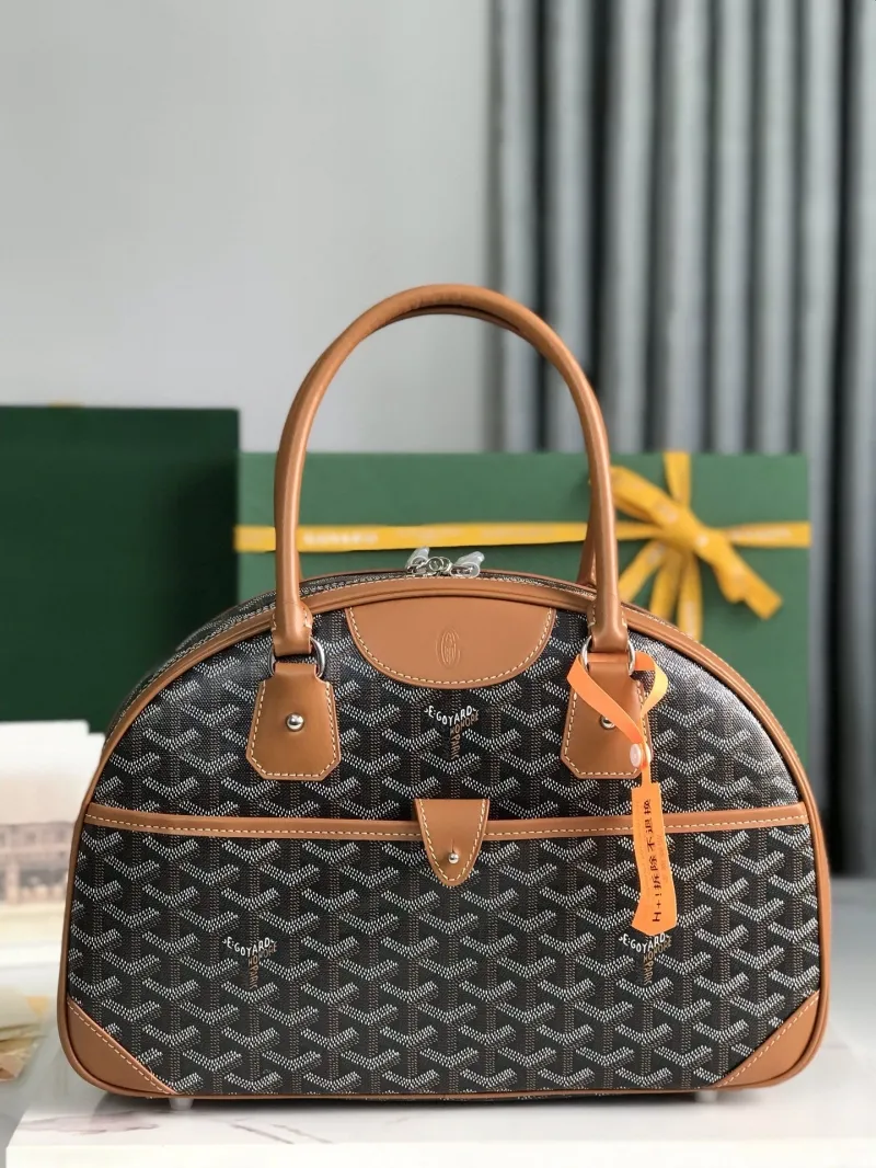 Goyard Black Tan Top Handle Bag Model 76