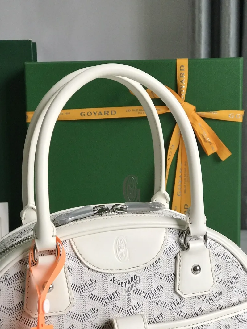 Goyard White Top Handle Bag - Image 4