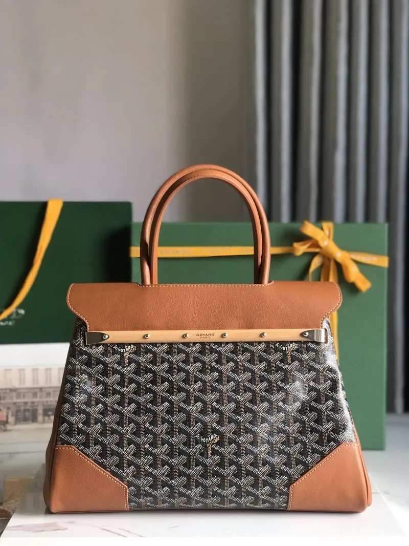 Goyard Top Handle Bag 81 Brown Black Monogram - Image 3