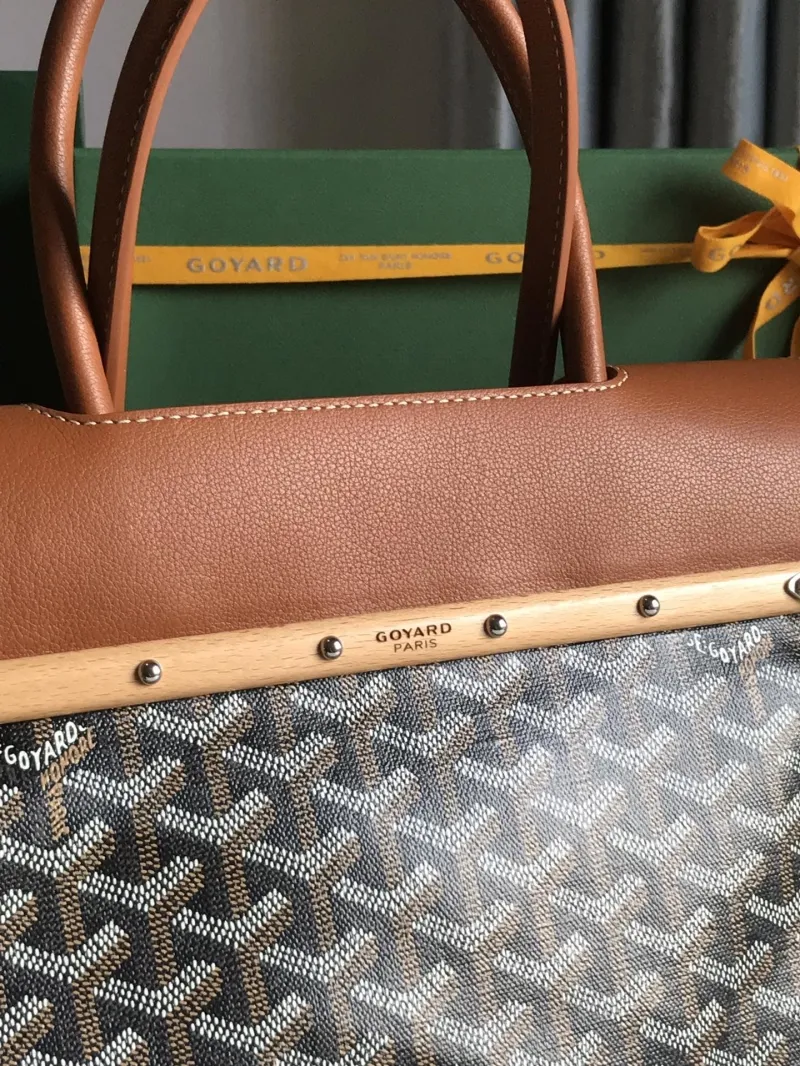Goyard Top Handle Bag 81 Brown Black Monogram - Image 4