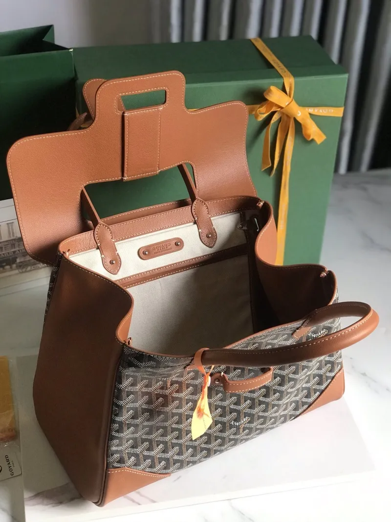Goyard Top Handle Bag 81 Brown Black Monogram - Image 7
