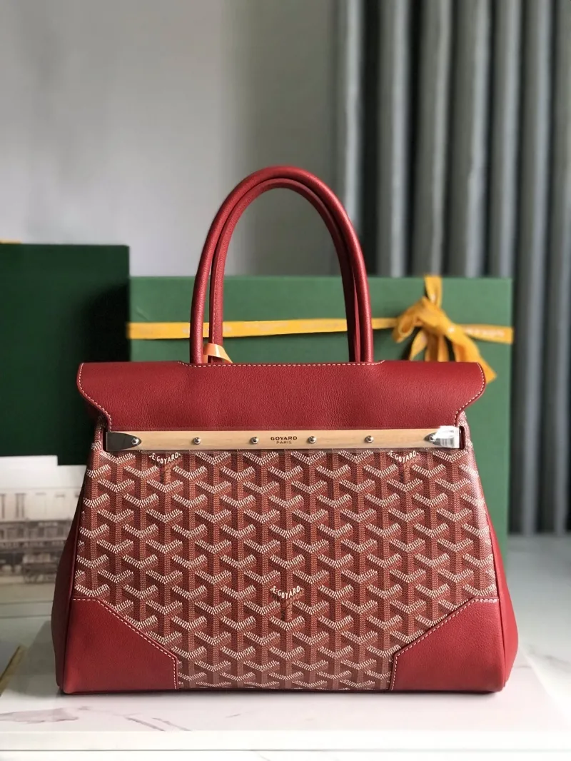 Goyard Red Top Handle Bag 82 - Image 6