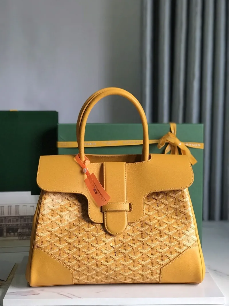 Goyard Yellow Top Handle Bag 83