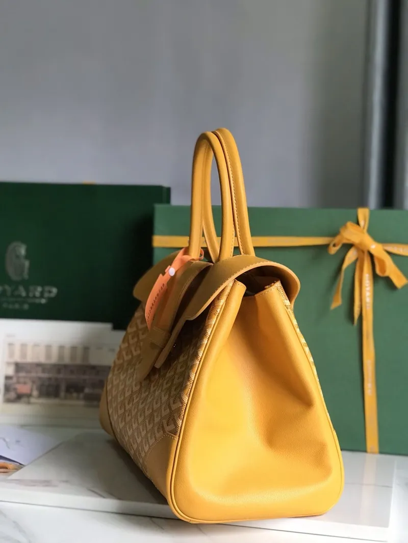 Alternative view of Goyard Yellow Top Handle Bag 83
