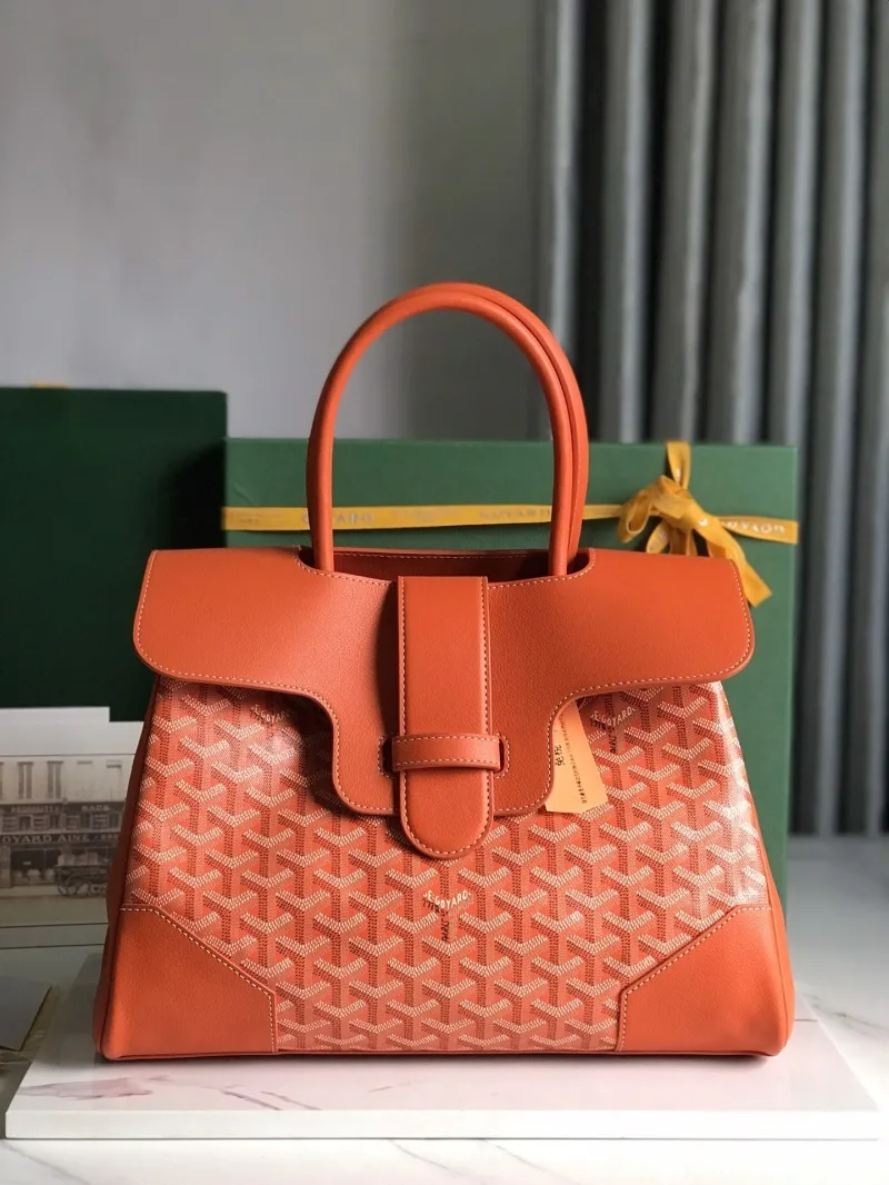 Goyard Orange Top Handle Bag