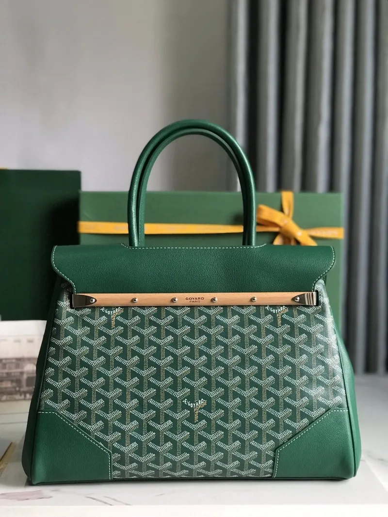 Goyard Green Top Handle Bag 86 - Image 3