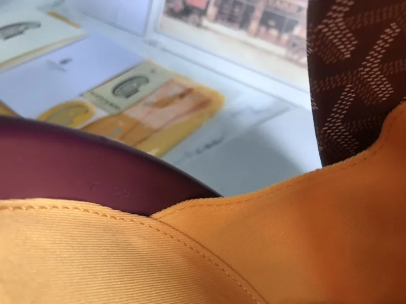 Goyard Burgundy Round Top Handle Bag - Image 6