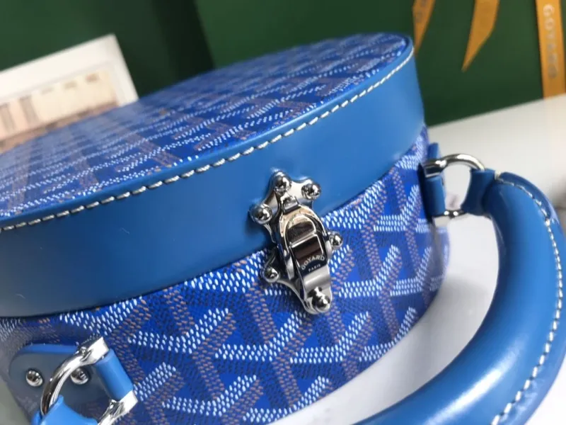 Goyard Blue Round Top Handle Bag - Image 4