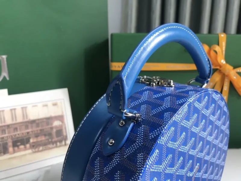 Goyard Blue Round Top Handle Bag - Image 5
