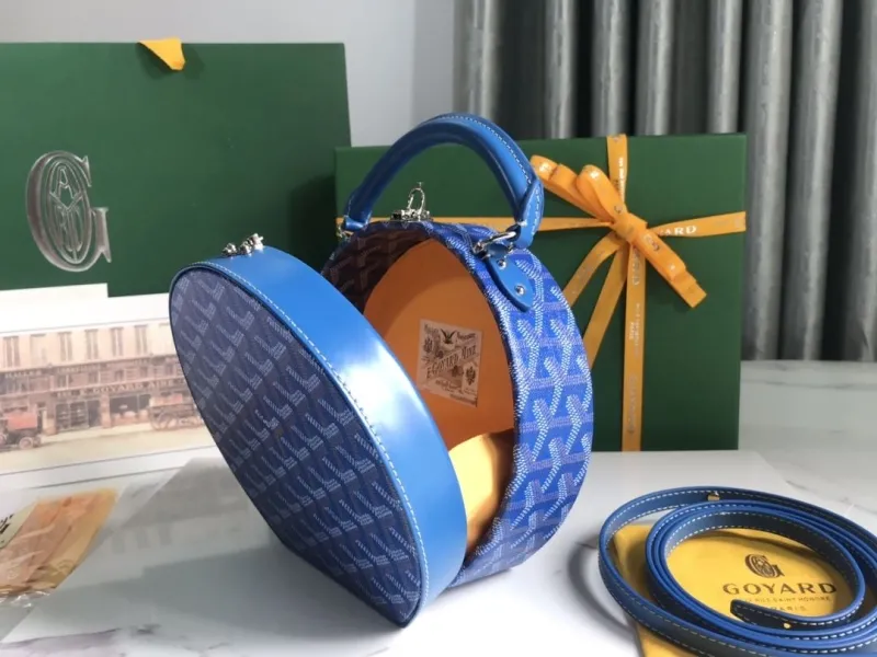 Goyard Blue Round Top Handle Bag - Image 7