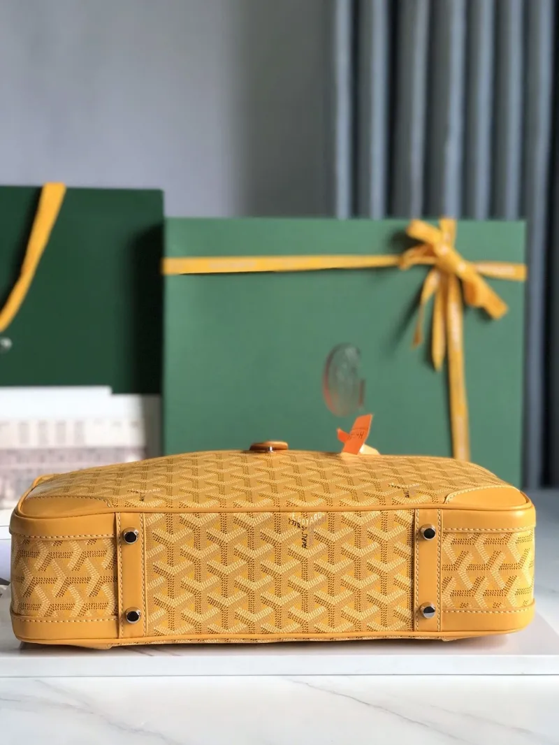 Goyard Yellow Top Handle Bag 105 - Image 6