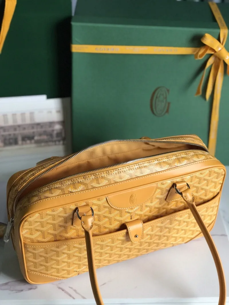 Goyard Yellow Top Handle Bag 105 - Image 8