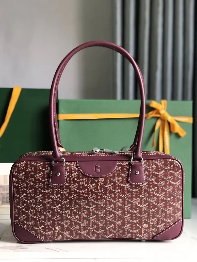 Goyard Burgundy Top Handle Shoulder Bag - Image 3