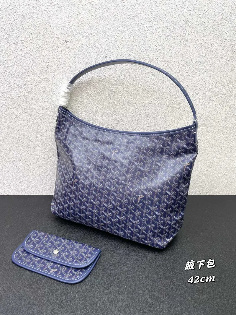 Goyard Blue Hobo Underarm Bag 42cm with Pouch - Image 3