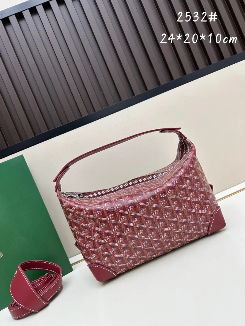 Goyard Burgundy Hobo Bag 2532