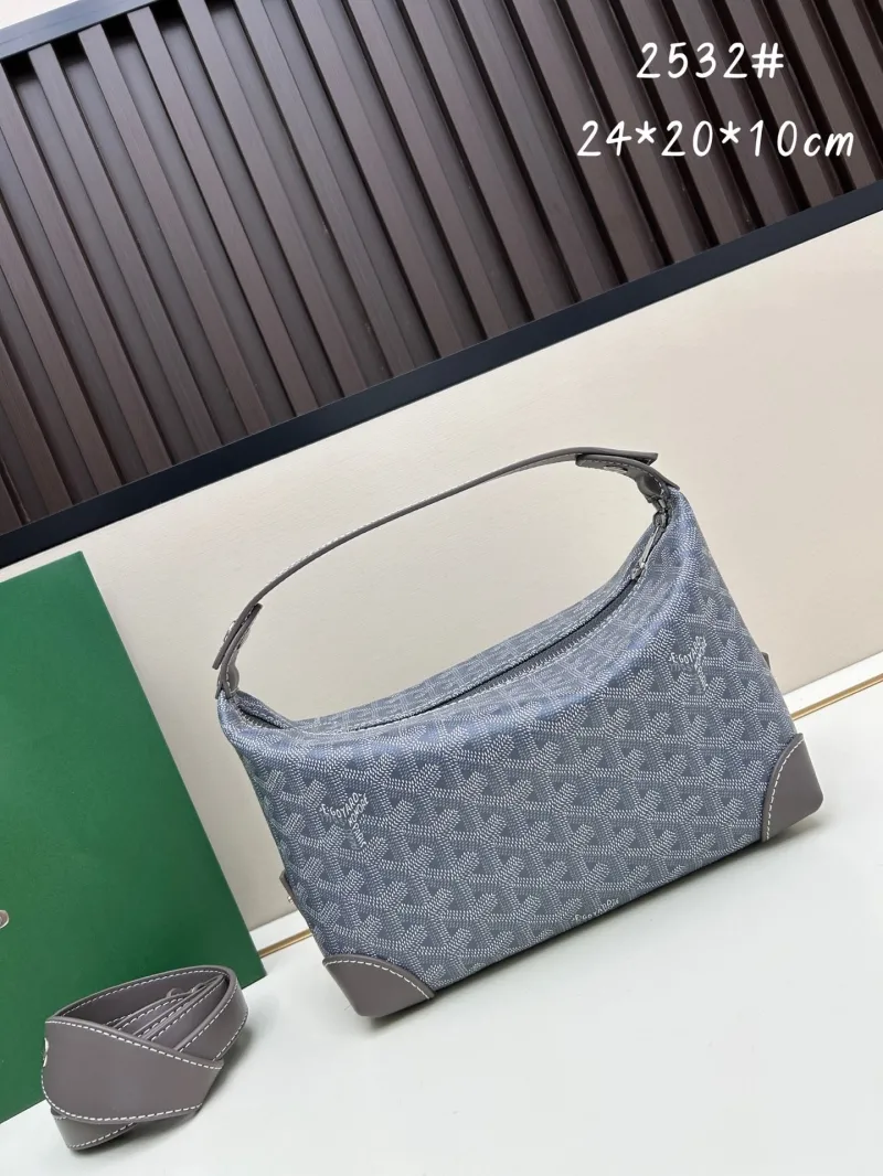 Goyard Gray Top Handle Hobo Bag 2532