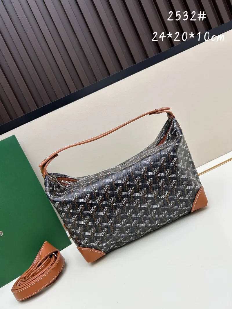 Goyard Black Tan Hobo Shoulder Bag 2532