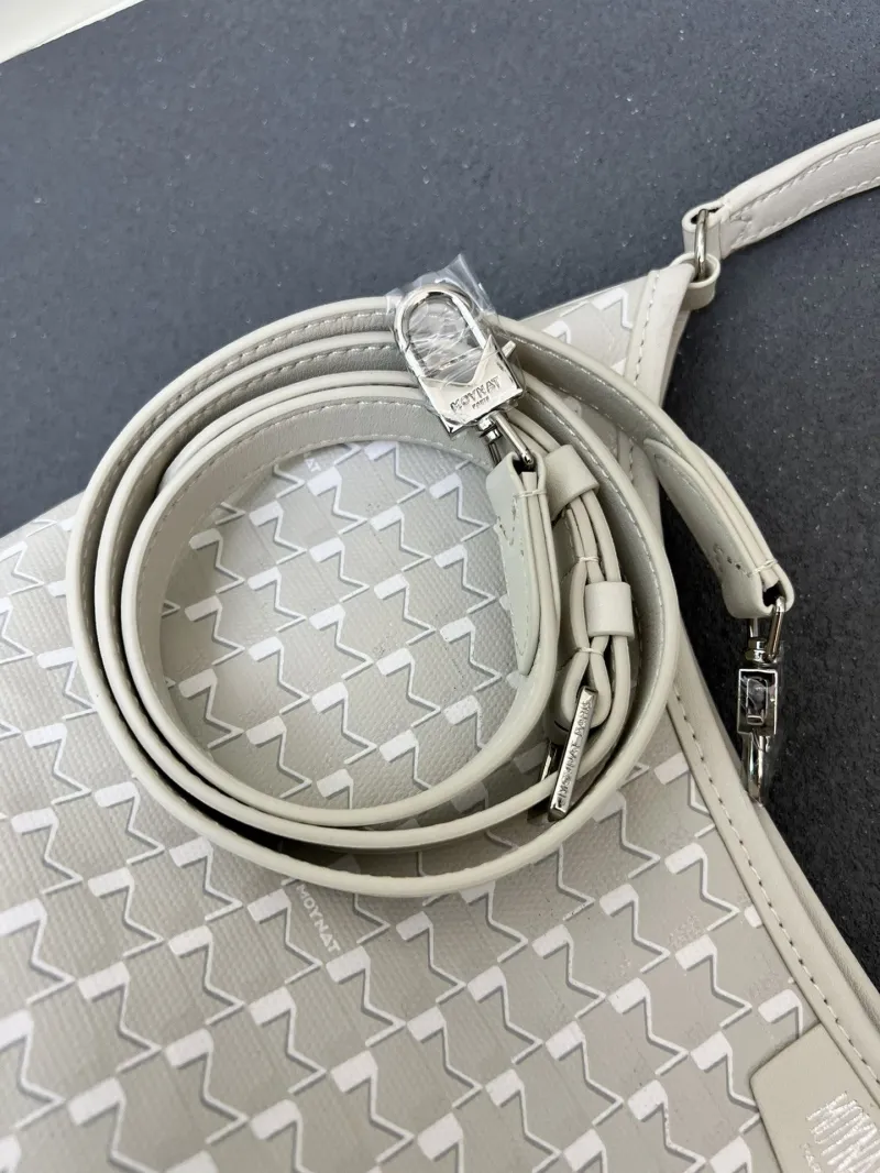 Alternative view of Moynat Light Gray Hobo Shoulder Bag with Strap