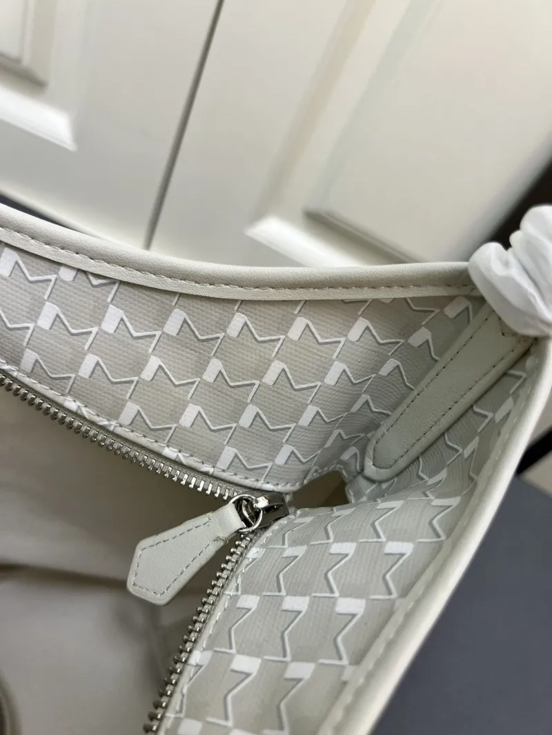 Moynat Light Gray Hobo Shoulder Bag with Strap - Image 10