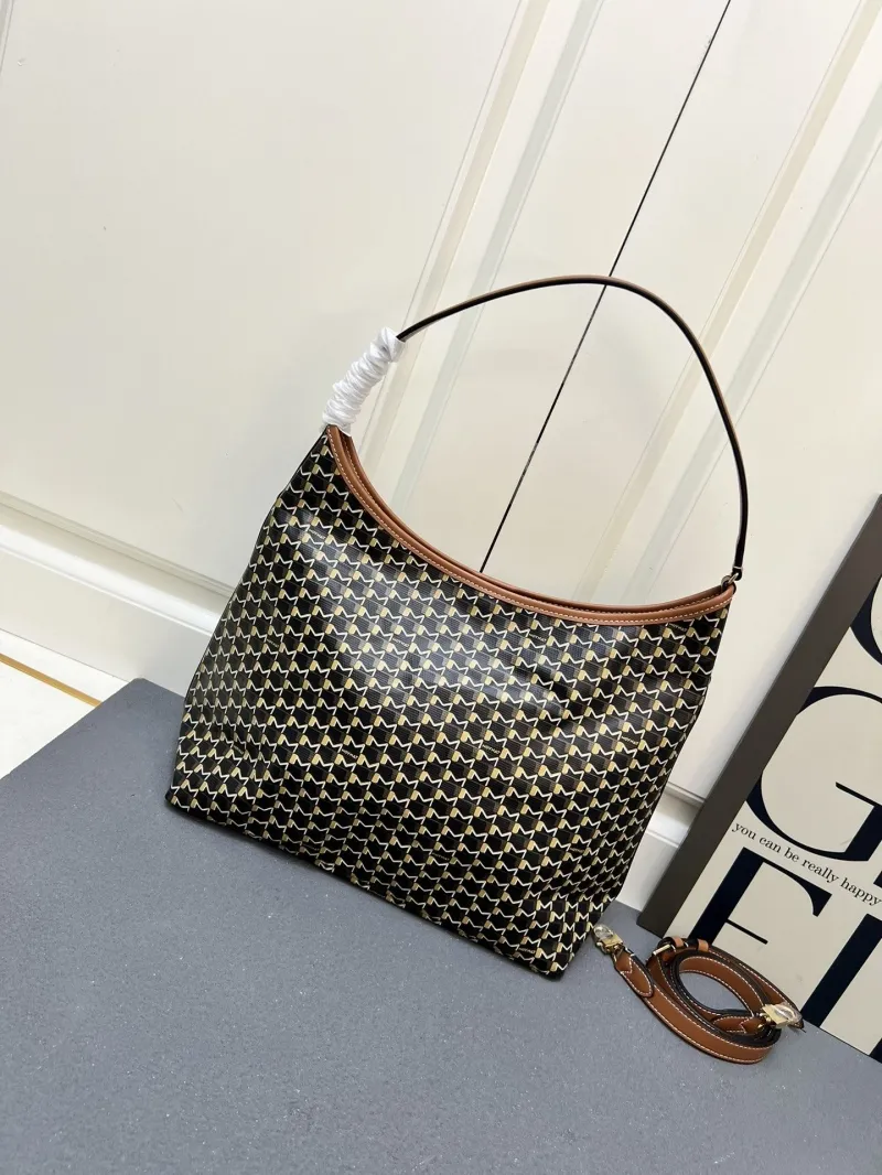 MOYNAT Black Gold Monogram Hobo Shoulder Bag - Image 4