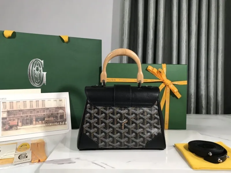 Goyard Black Top Handle Handbag 138 - Image 3
