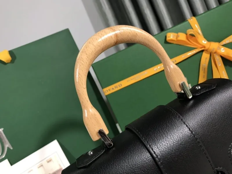 Goyard Black Top Handle Handbag 138 - Image 6