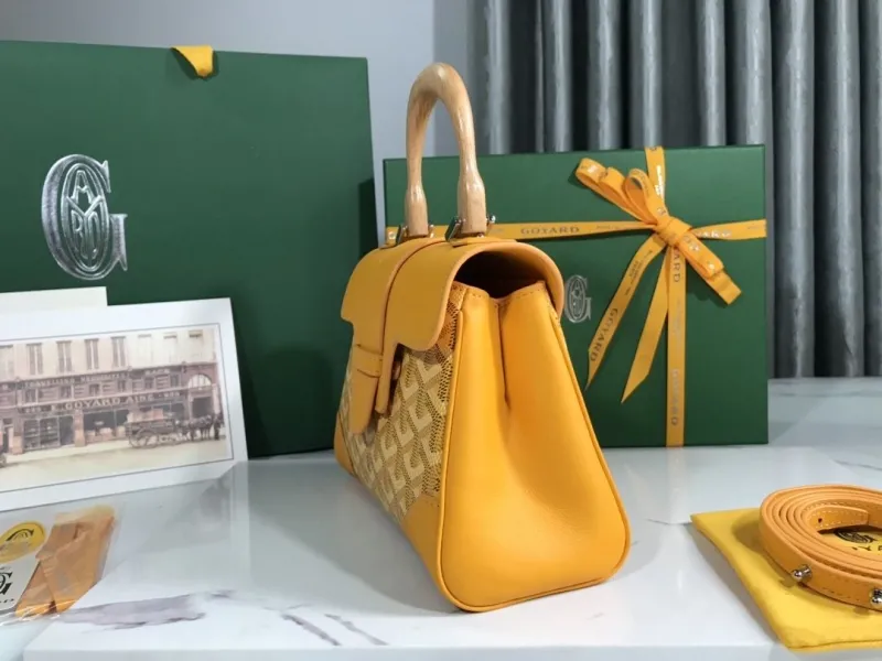 Alternative view of Goyard Yellow Top Handle Bag