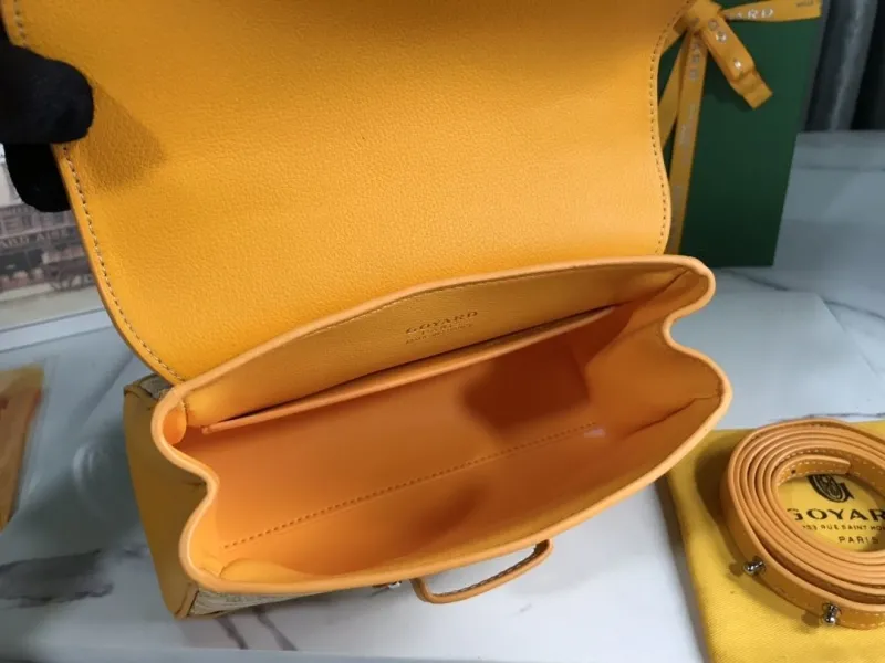 Goyard Yellow Top Handle Bag - Image 6