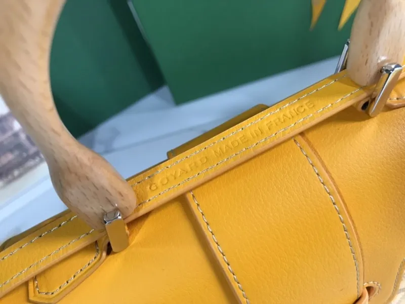 Goyard Yellow Top Handle Bag - Image 9