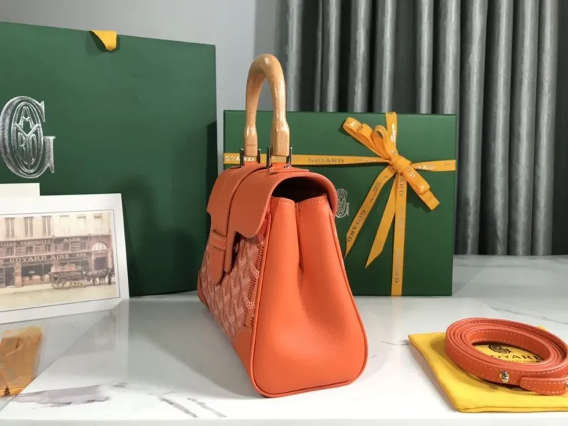 Alternative view of Goyard Orange Top Handle Bag 141