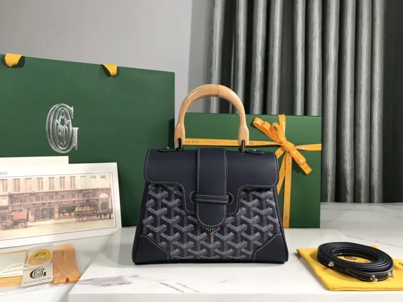 Goyard Navy Blue Top Handle Bag 142