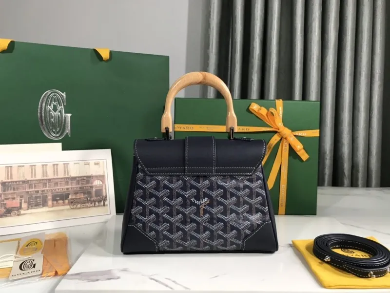 Goyard Navy Blue Top Handle Bag 142 - Image 3