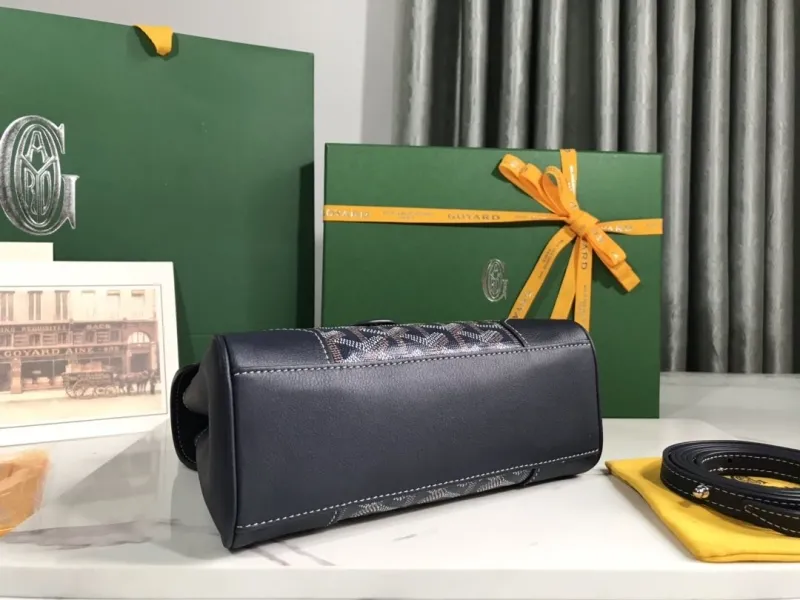 Goyard Navy Blue Top Handle Bag 142 - Image 4