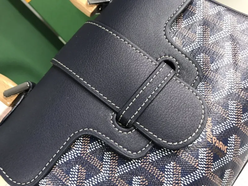 Goyard Navy Blue Top Handle Bag 142 - Image 5