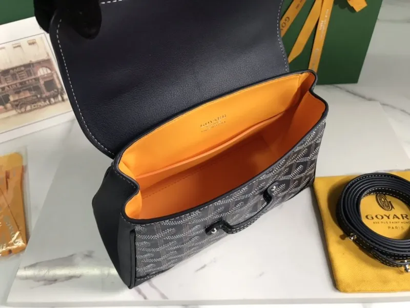 Goyard Navy Blue Top Handle Bag 142 - Image 7
