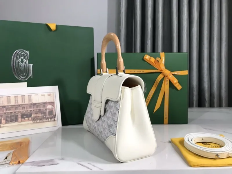 Alternative view of Goyard White Top Handle Bag 143