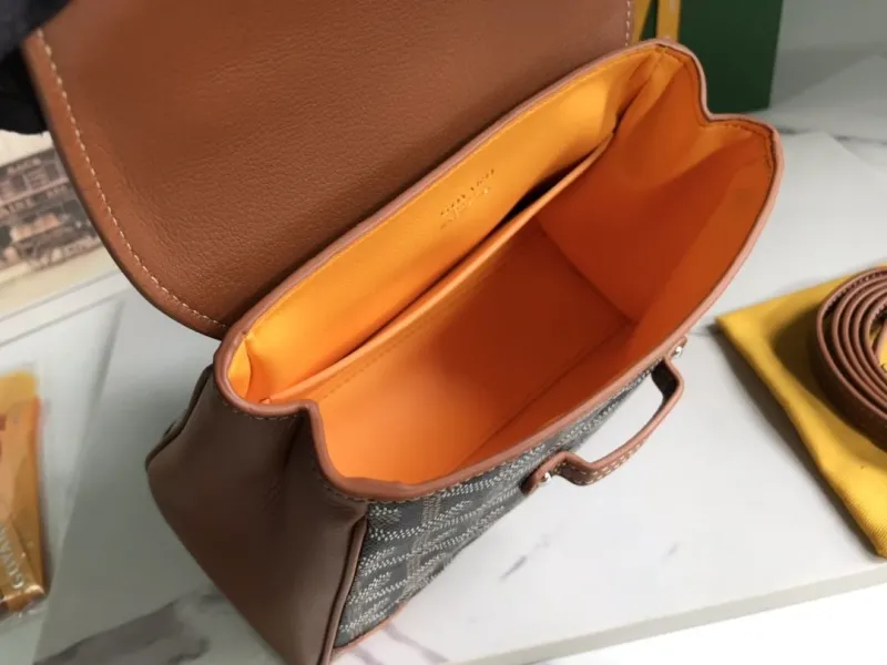 Goyard Brown Black Top Handle Bag - Image 6