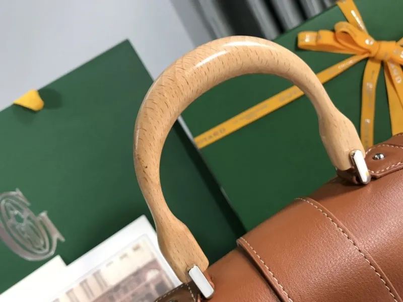 Goyard Brown Black Top Handle Bag - Image 8