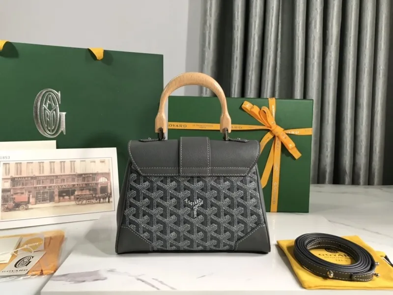 Goyard Gray Top Handle Handbag - Image 3