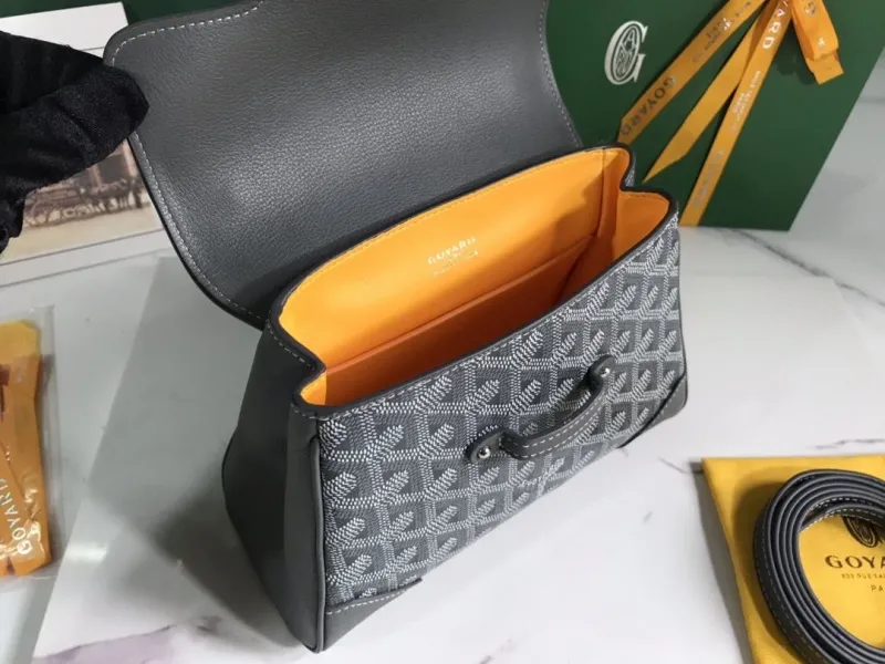 Goyard Gray Top Handle Handbag - Image 7