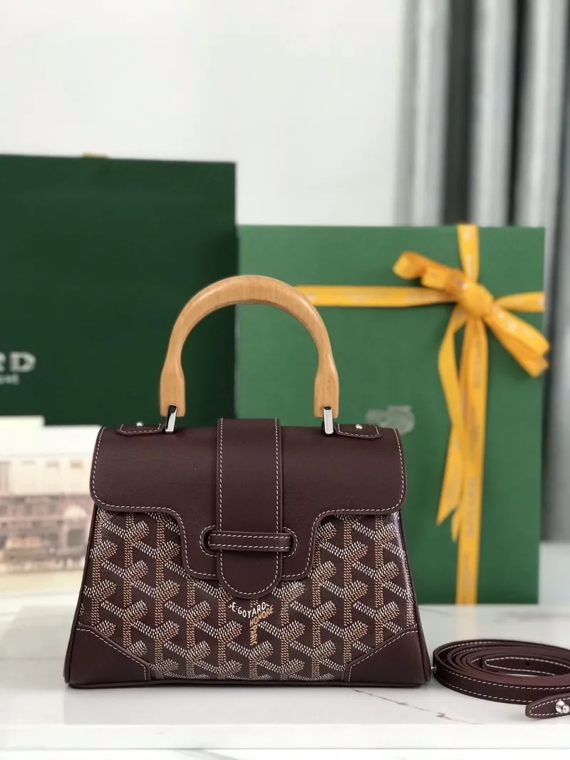 Goyard Brown Top Handle Handbag