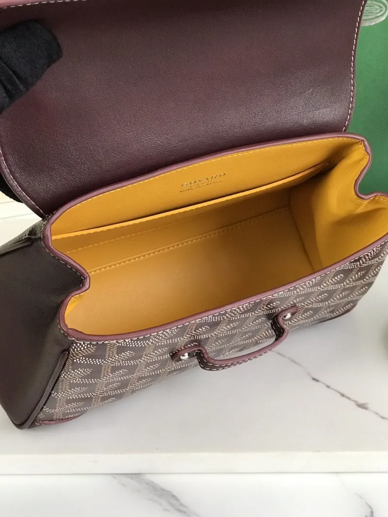 Goyard Brown Top Handle Handbag - Image 7