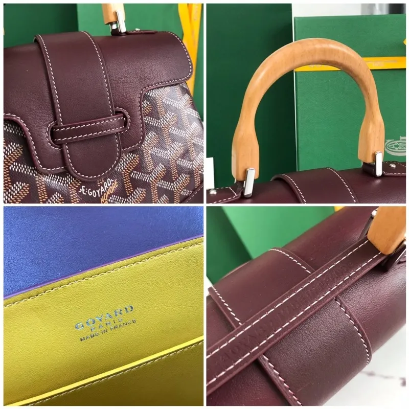 Goyard Brown Top Handle Handbag - Image 9
