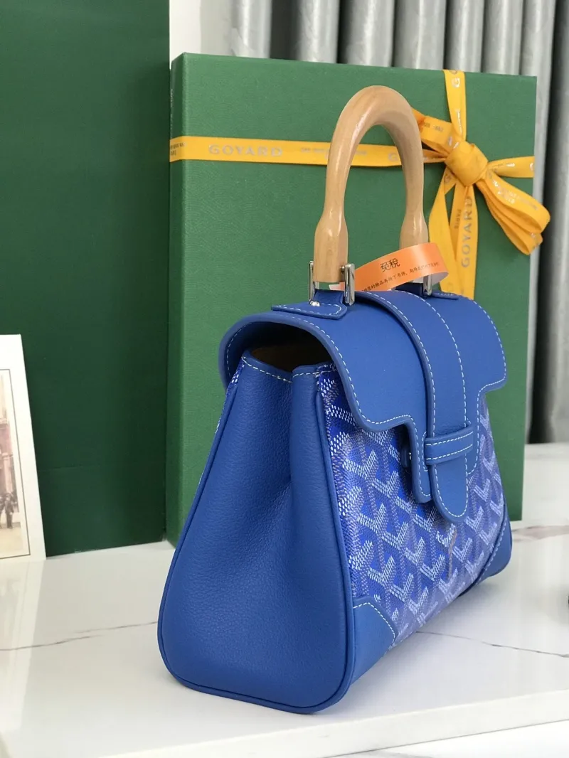 Alternative view of Goyard Blue Top Handle Bag 148