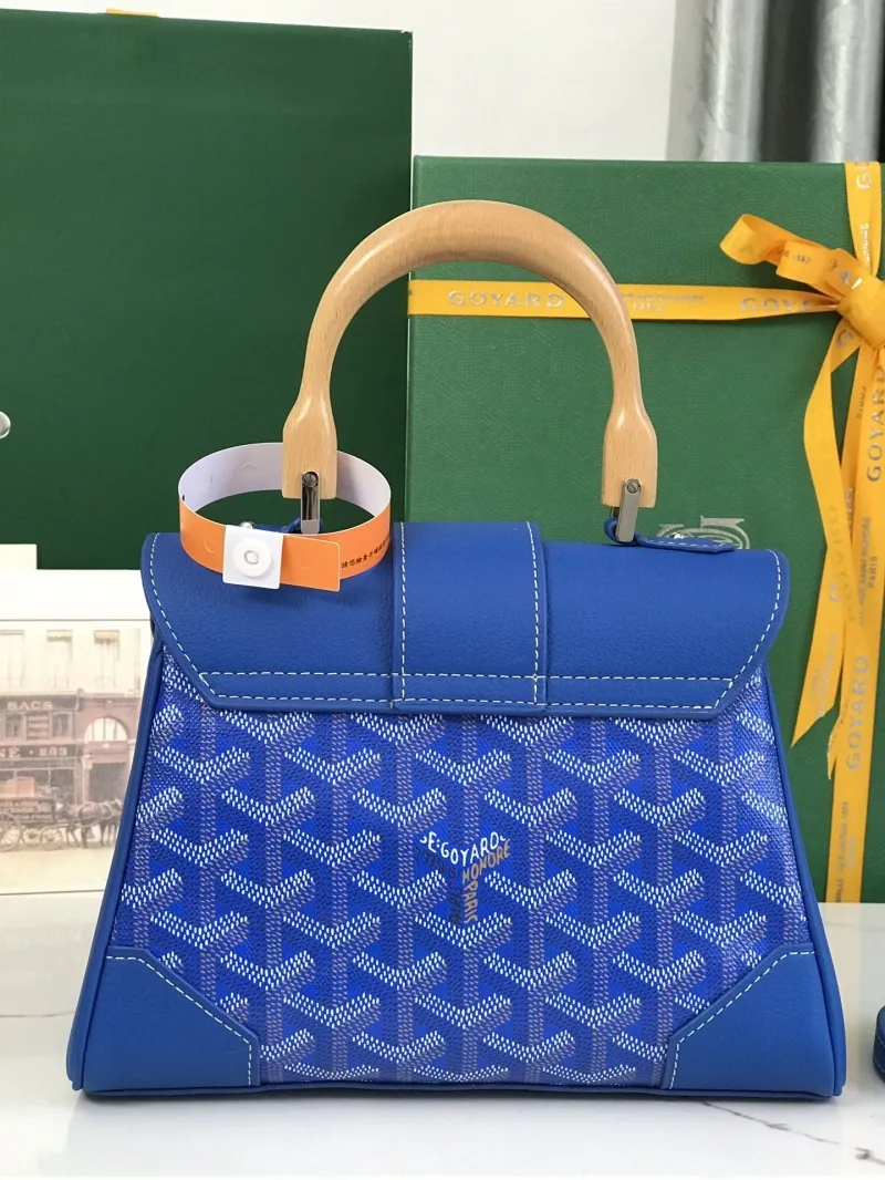 Goyard Blue Top Handle Bag 148 - Image 3