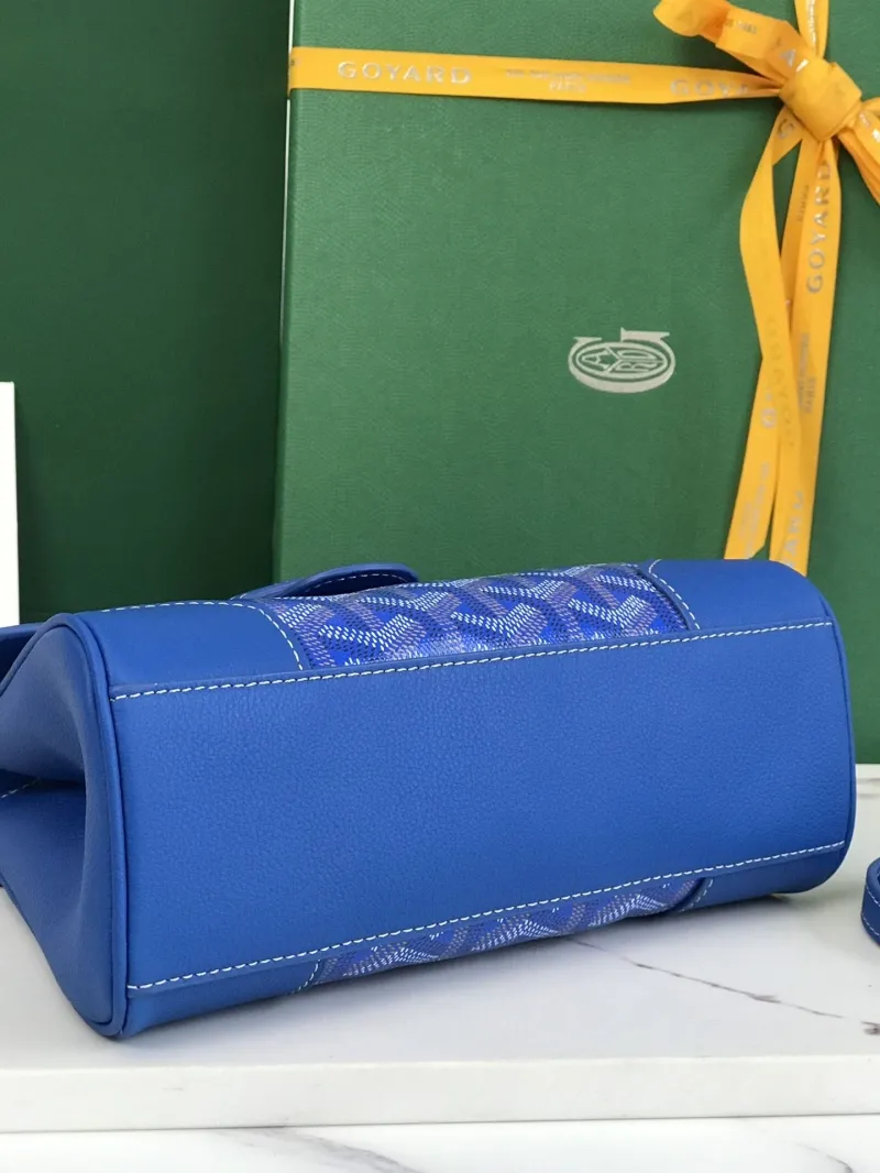 Goyard Blue Top Handle Bag 148 - Image 4