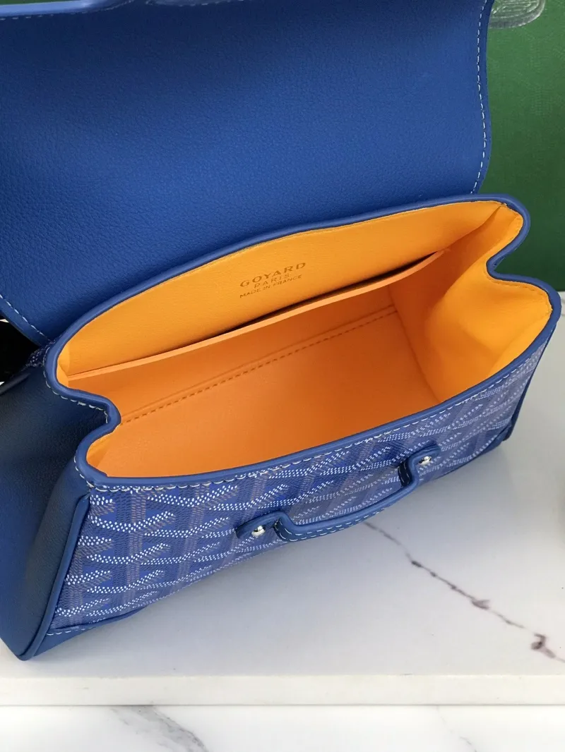 Goyard Blue Top Handle Bag 148 - Image 6