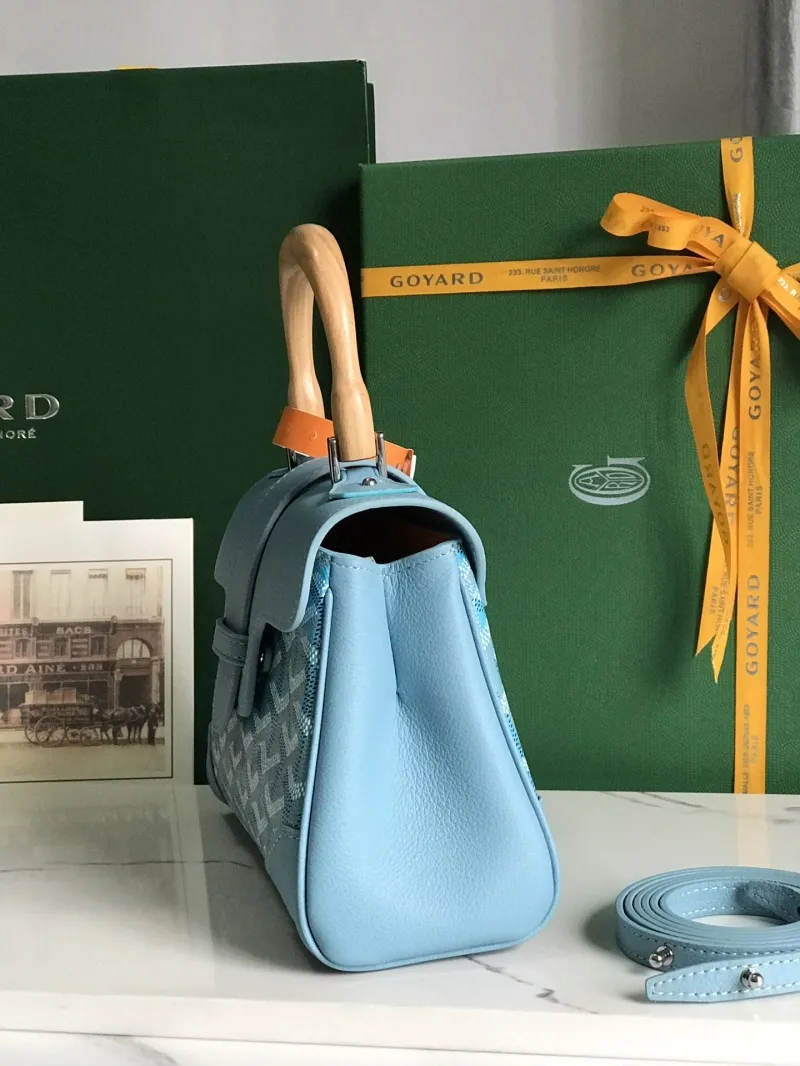 Alternative view of Goyard Light Blue Top Handle Bag 149